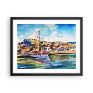 Poster în ramă neagră - Curcubeu după-amiază - 50x40 cm