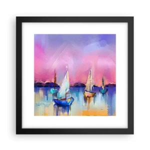 Poster în ramă neagră - Direcția: ape largi - 30x30 cm