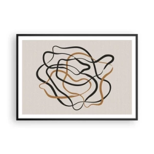 Poster în ramă neagră - Totul s-a încurcat - 100x70 cm