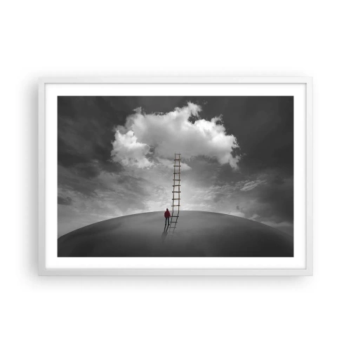 Poster în ramă albă - Orice este posibil - 70x50 cm