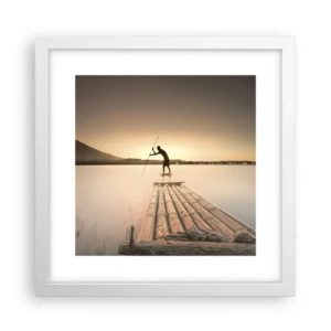 Poster în ramă albă - Înainte de odihnă - 30x30 cm