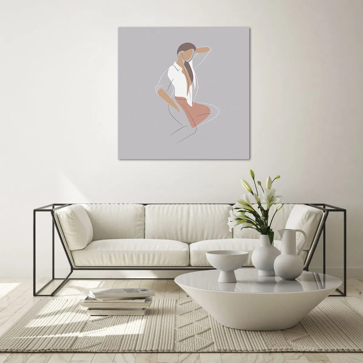 Tablou pe sticlă - Schiță de farmec - 60x60 cm