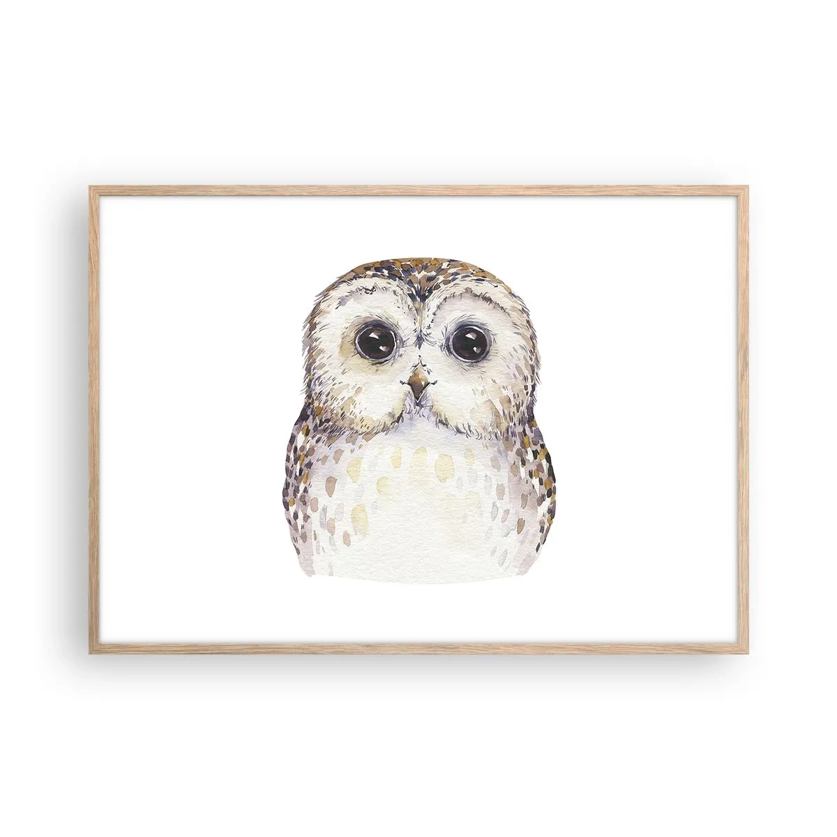 Poster în ramă de stejar deschis - Uită-te în ochii mei - 100x70 cm