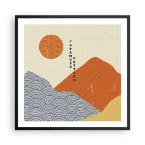 Poster în ramă neagră - În stil japonez - 60x60 cm