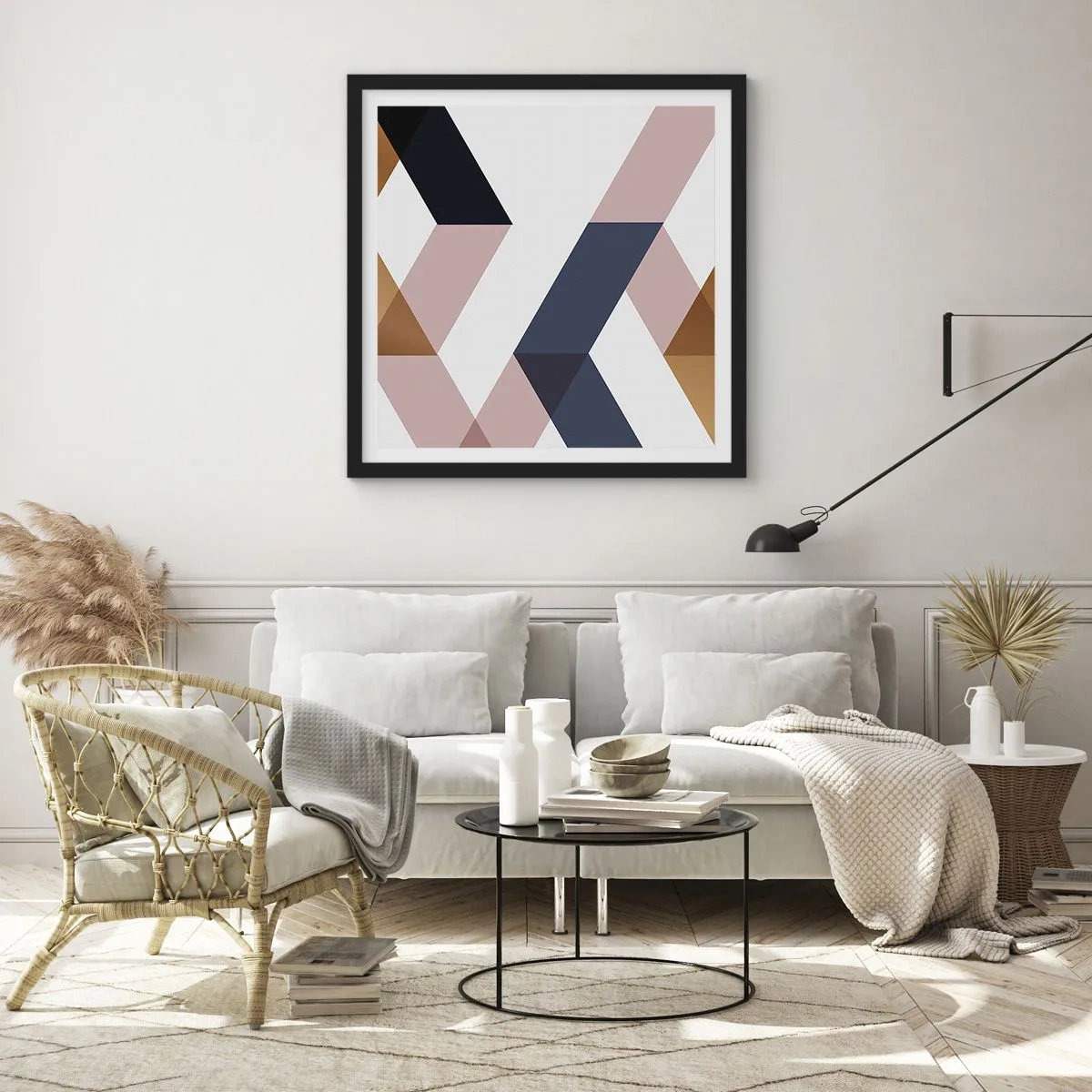 Poster în ramă neagră - Planuri și unghiuri - 30x30 cm
