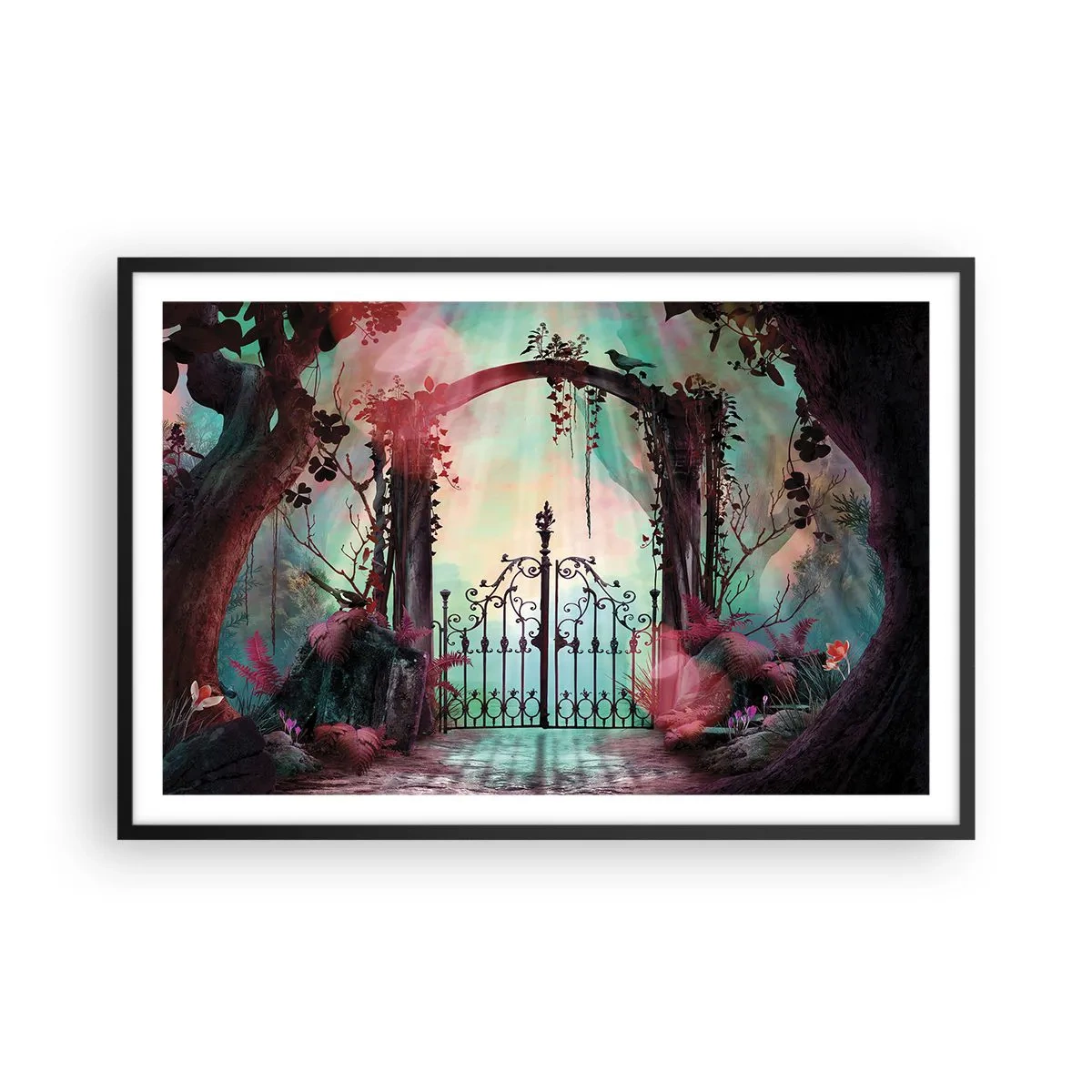 Poster în ramă neagră - Grădina secretă - 91x61 cm