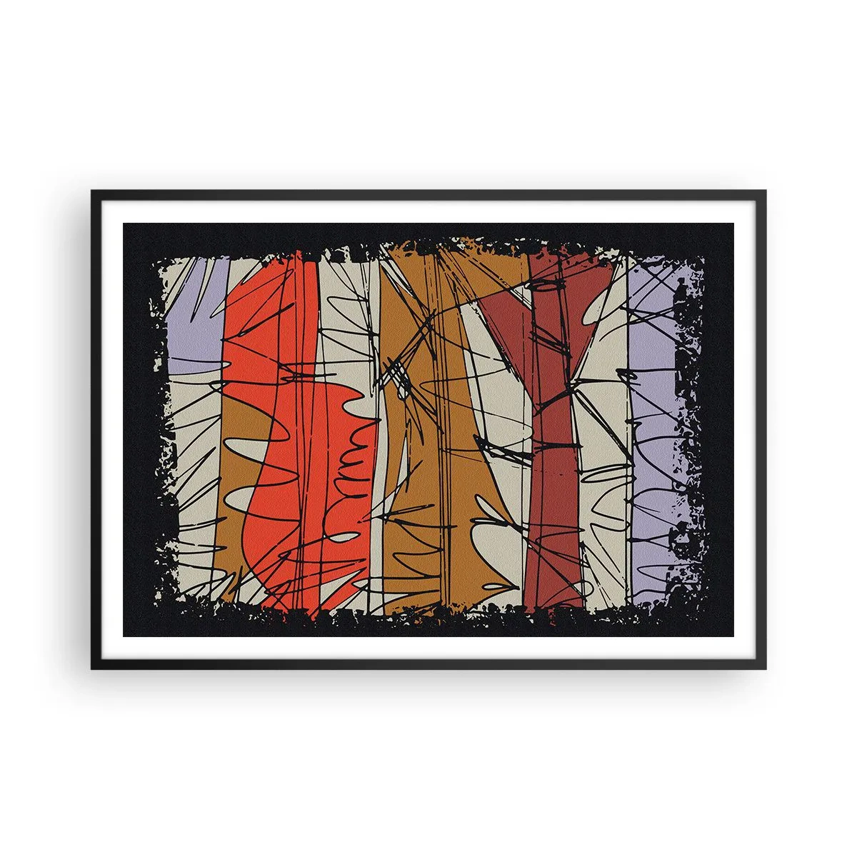 Poster în ramă neagră - Compoziție spontană - 100x70 cm