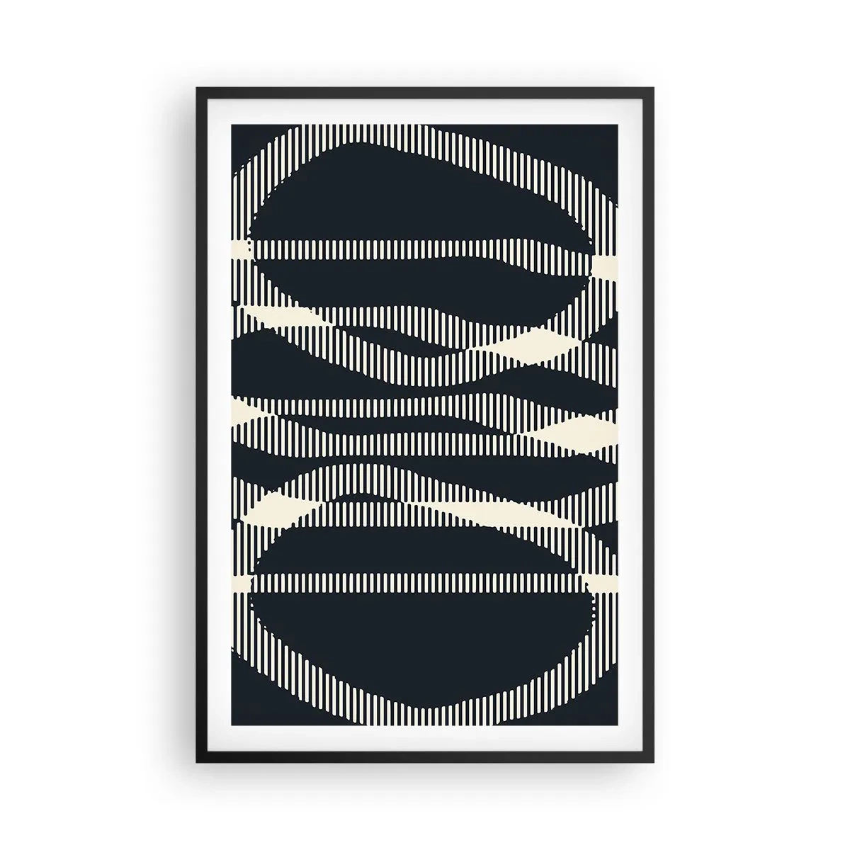 Poster în ramă neagră - Încercare de străpungere a întunericului - 61x91 cm