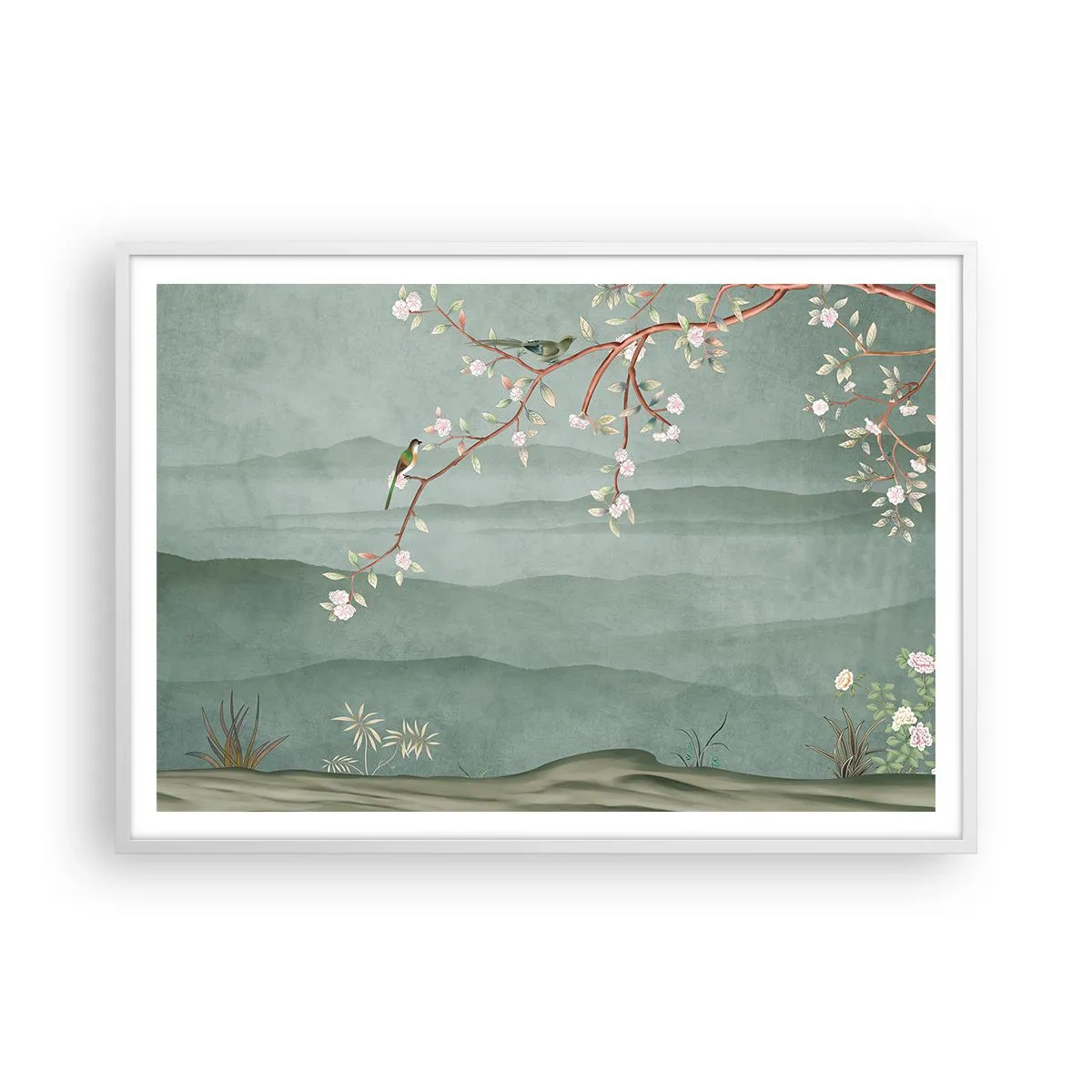 Poster în ramă albă - Primăvara, ah, tu ești - 100x70 cm