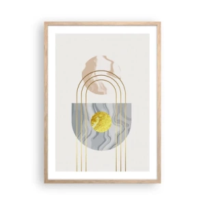 Poster în ramă de stejar deschis - Lumină și strălucire - 50x70 cm