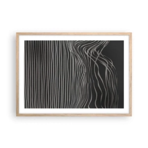 Poster în ramă de stejar deschis - Ritm și accent - 70x50 cm