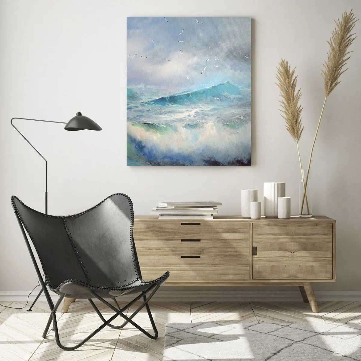 Tablou pe sticlă - Vârtejul a gemut de triumf... - 50x70 cm
