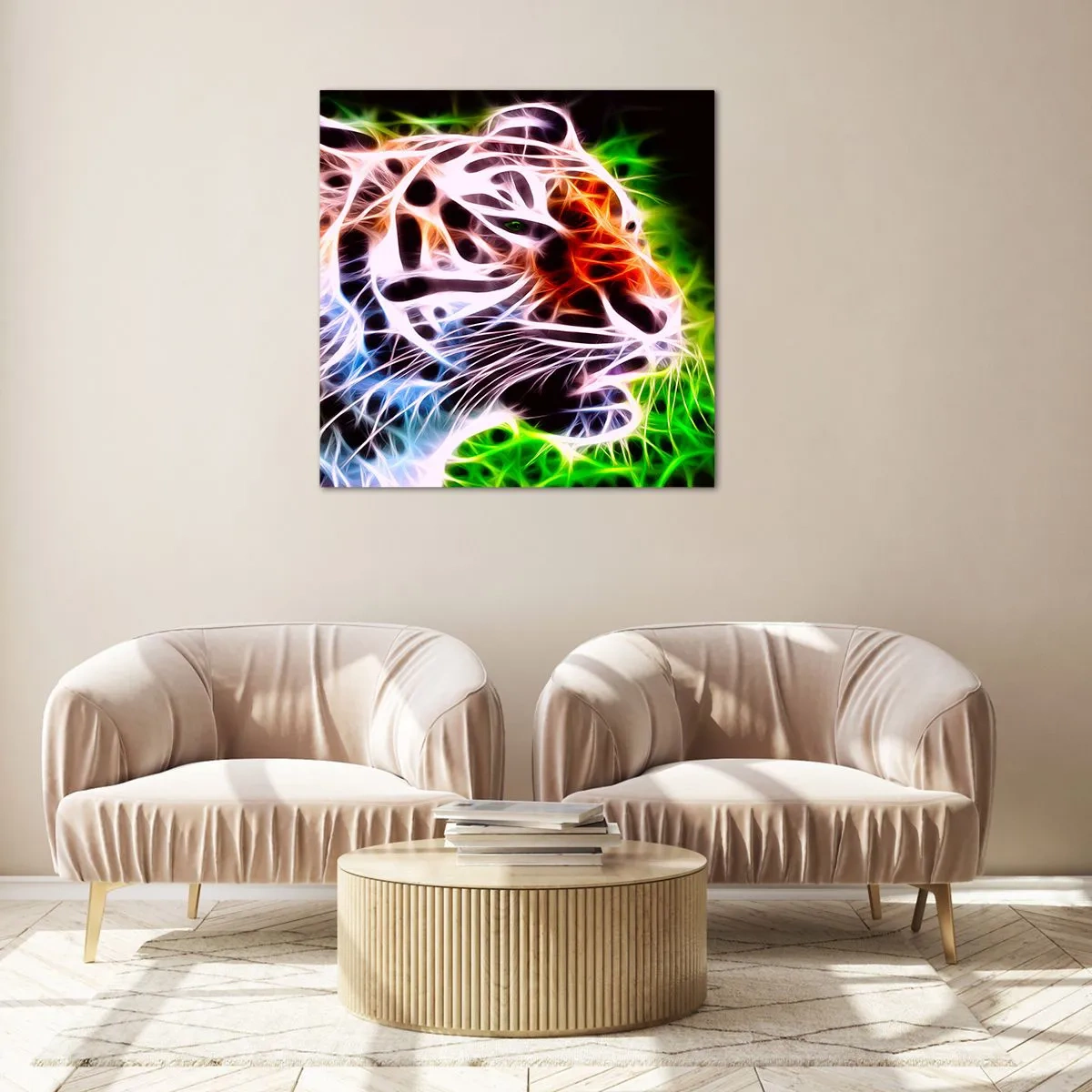 Tablou pe sticlă - Aură amenințătoare - 70x70 cm