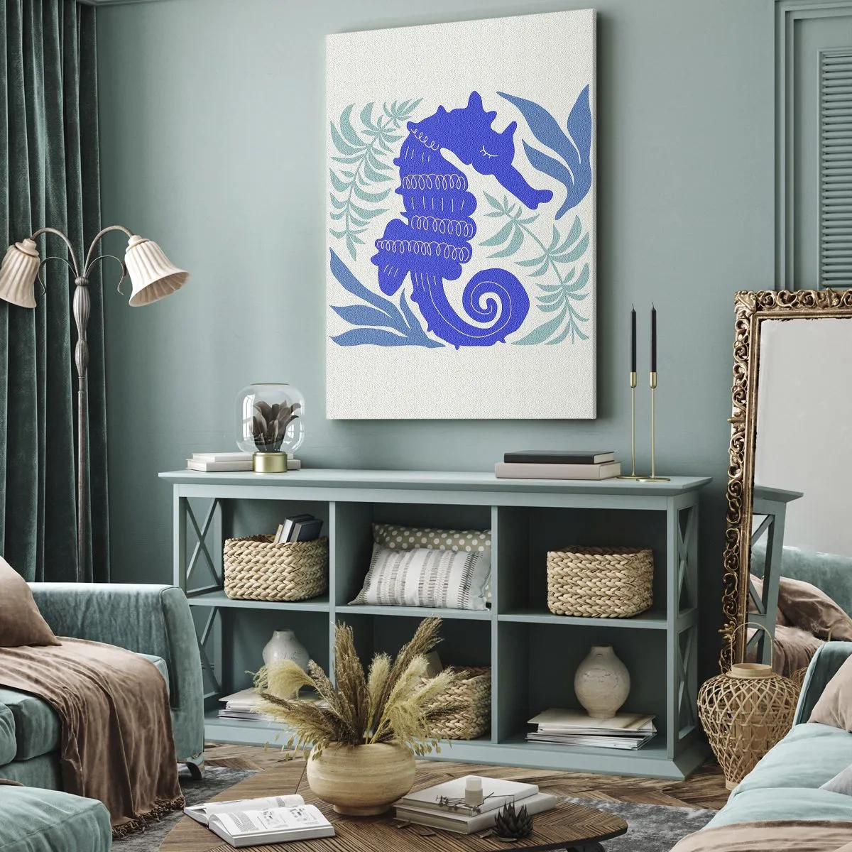 Tablou pe pânză - Pe o pajiște subacvatică - 55x100 cm