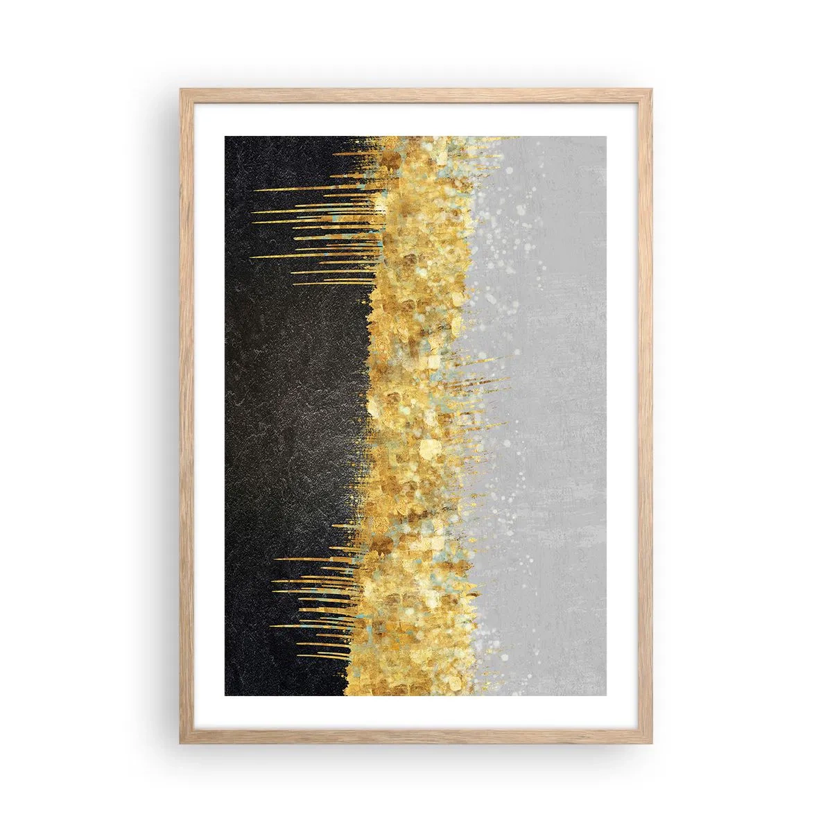 Poster în ramă de stejar deschis - Înăuntru și în sus - 50x70 cm