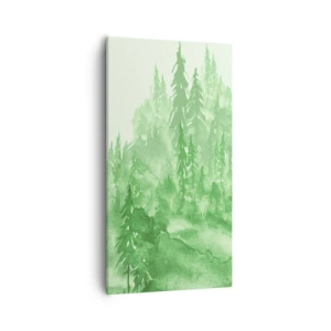 Tablou pe pânză - Neclar prin ceața verde - 55x100 cm