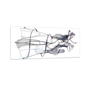 Tablou pe sticlă - Un studiu al atingerii - 100x40 cm