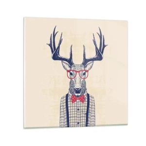 Tablou pe sticlă - O extravaganță jucăușă - 30x30 cm