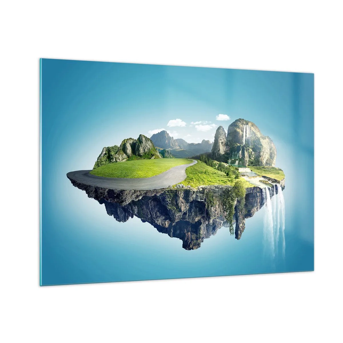 Tablou pe sticlă - Insula fantastică - 100x70 cm