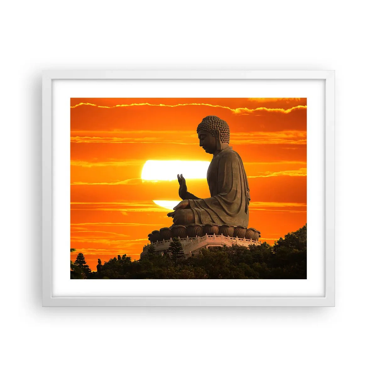 Poster în ramă albă - Fără frică de lume - 50x40 cm