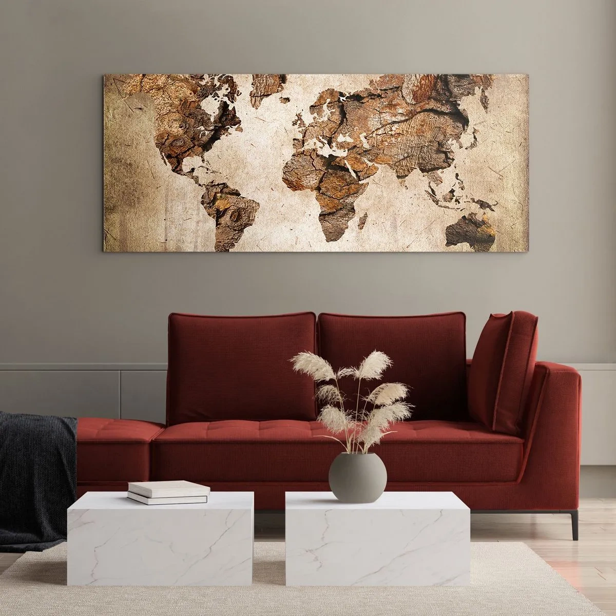 Tablou pe sticlă - Descoperirea lumii - 120x50 cm