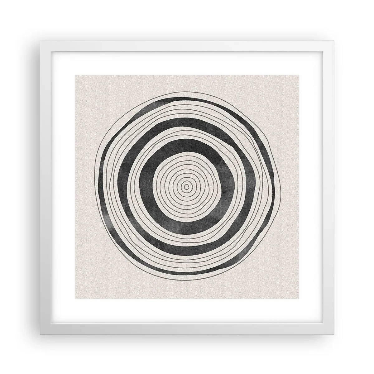 Poster în ramă albă - Centrul cel mai important - 40x40 cm