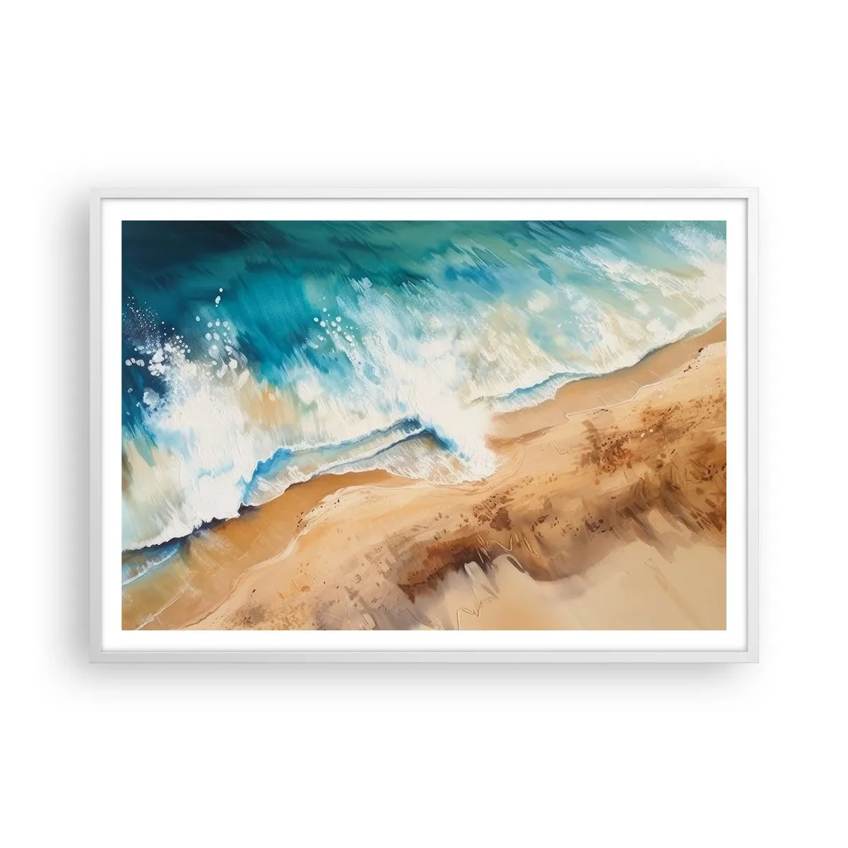 Poster în ramă albă - Unda de întoarcere - 100x70 cm