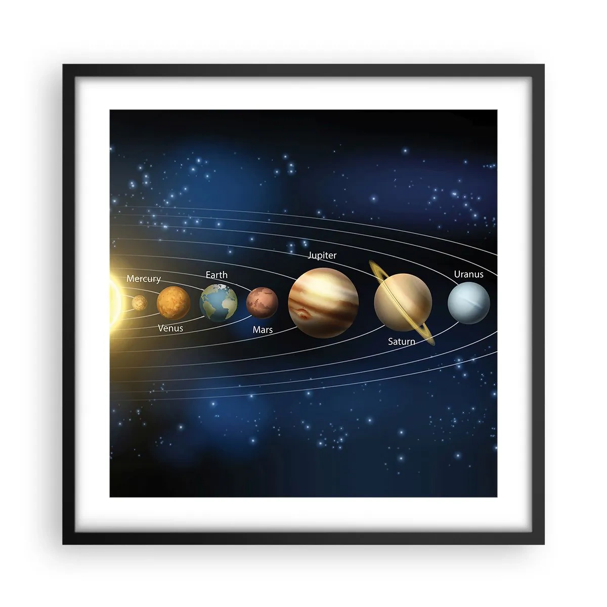 Poster în ramă neagră - Una din zece - 50x50 cm