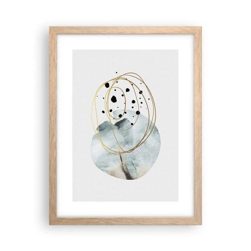Poster în ramă de stejar deschis - În îmbrățișarea spațiului - 30x40 cm