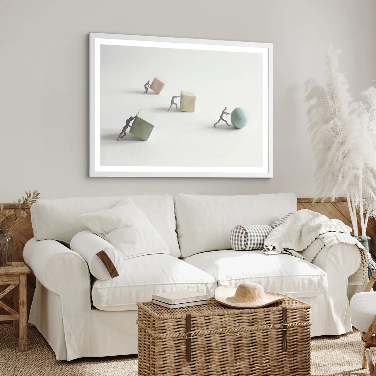 Poster în ramă albă - Viața însăși - 40x30 cm
