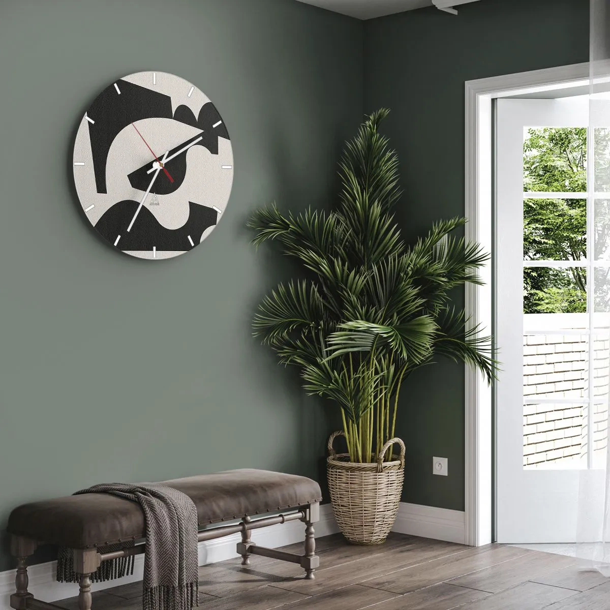 Ceas de perete - Ceas pe sticlă - Pentru autoasamblare - 40x40 cm