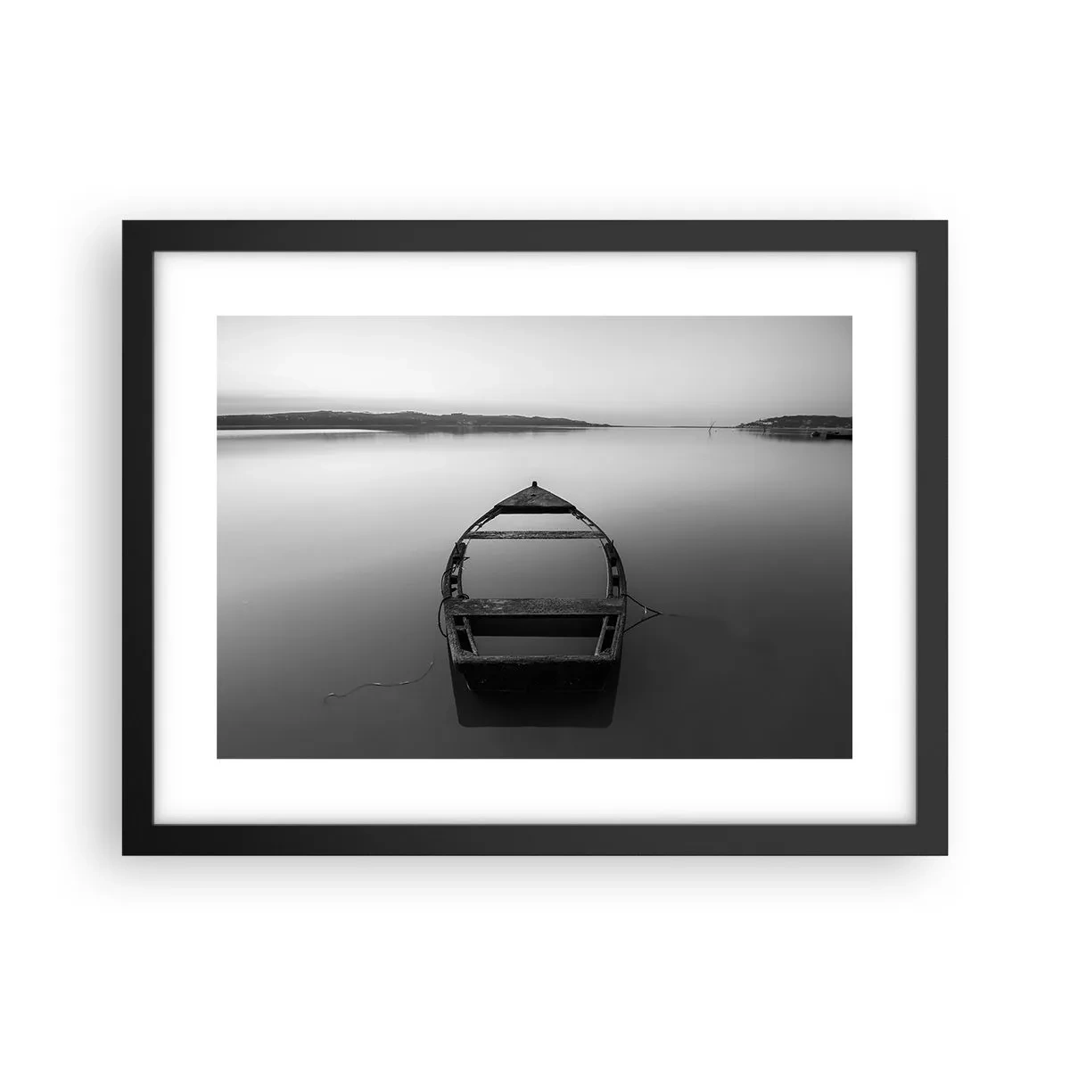 Poster în ramă neagră - Dor și melancolie - 40x30 cm