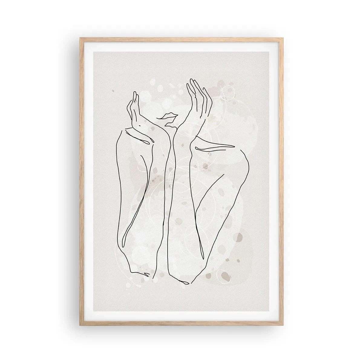 Poster în ramă de stejar deschis - Un moment pentru vis - 70x100 cm