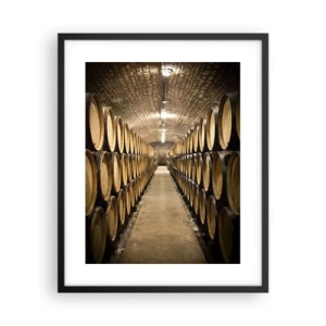 Poster în ramă neagră - În pivniță de vin - 40x50 cm
