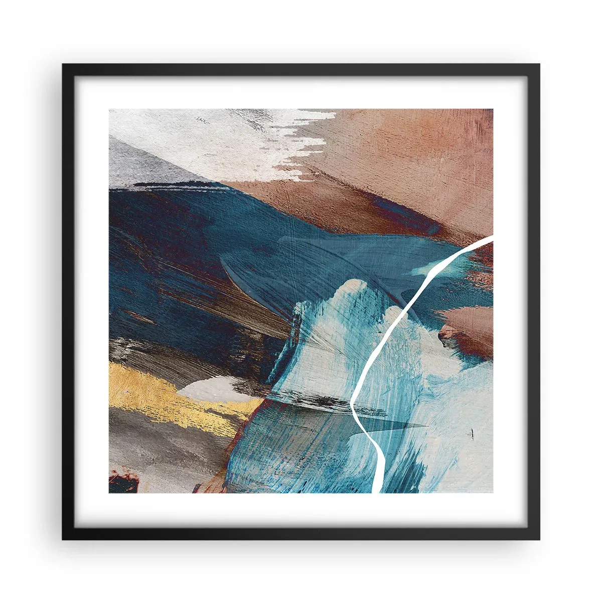 Poster în ramă neagră - Cu fler și energie - 50x50 cm