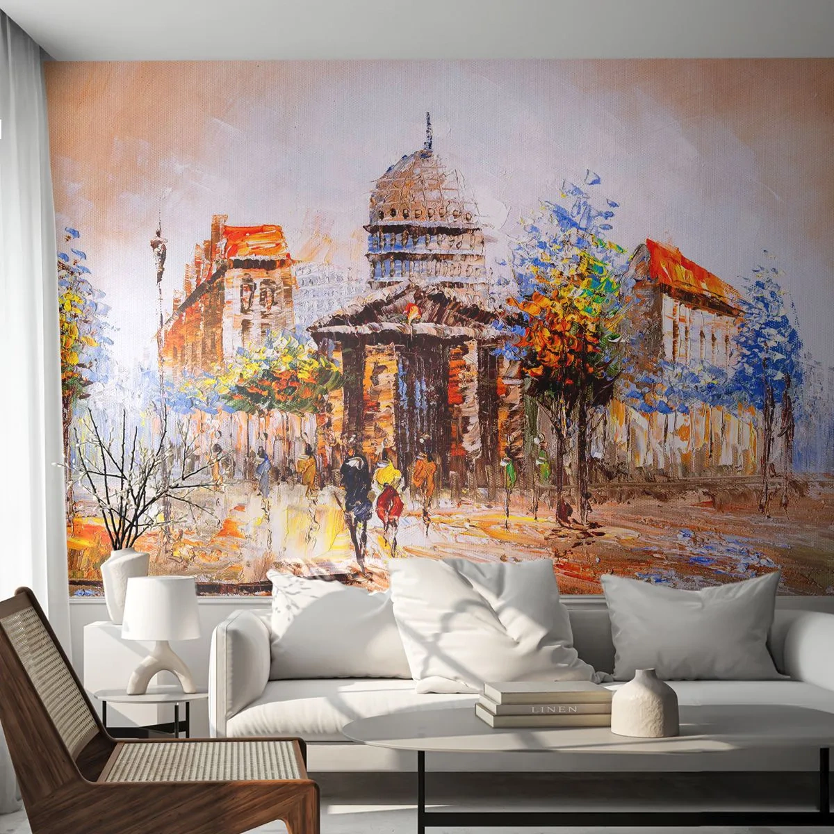 Tapet Premium Canvas - O plimbare pariziană - Arhitectură, Oraș, Franţa - 400x280 cm
