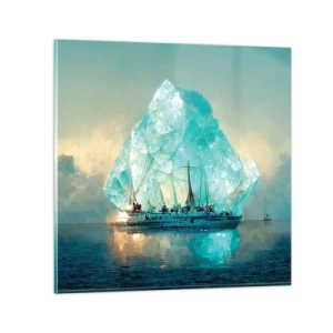 Tablou pe sticlă - Diamant arctic - 70x70 cm