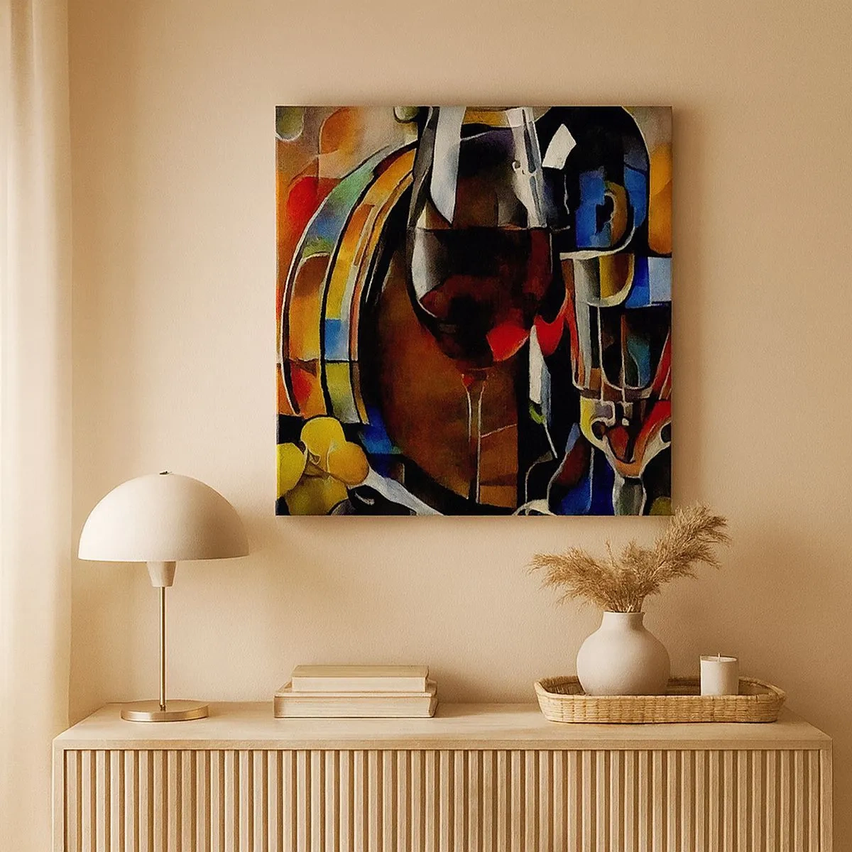 Tablou pe pânză - Și lumea devine mai colorată - 30x30 cm