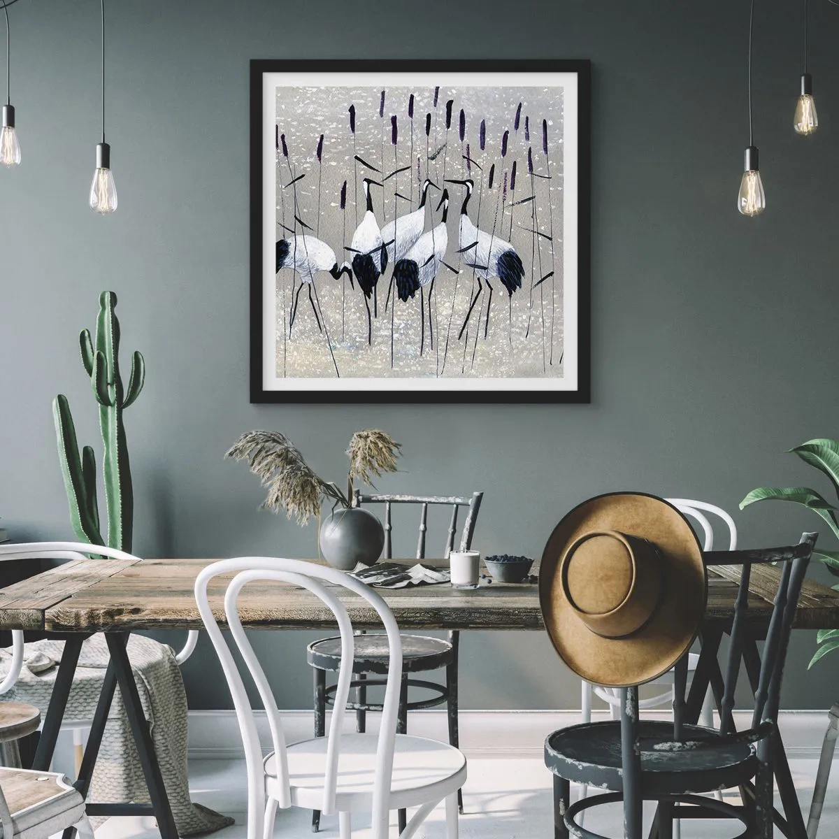 Poster în ramă neagră - Printre ai tăi - 50x50 cm