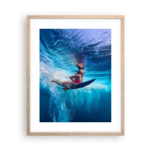 Poster în ramă de stejar deschis - Profunzimea bucuriei - 40x50 cm