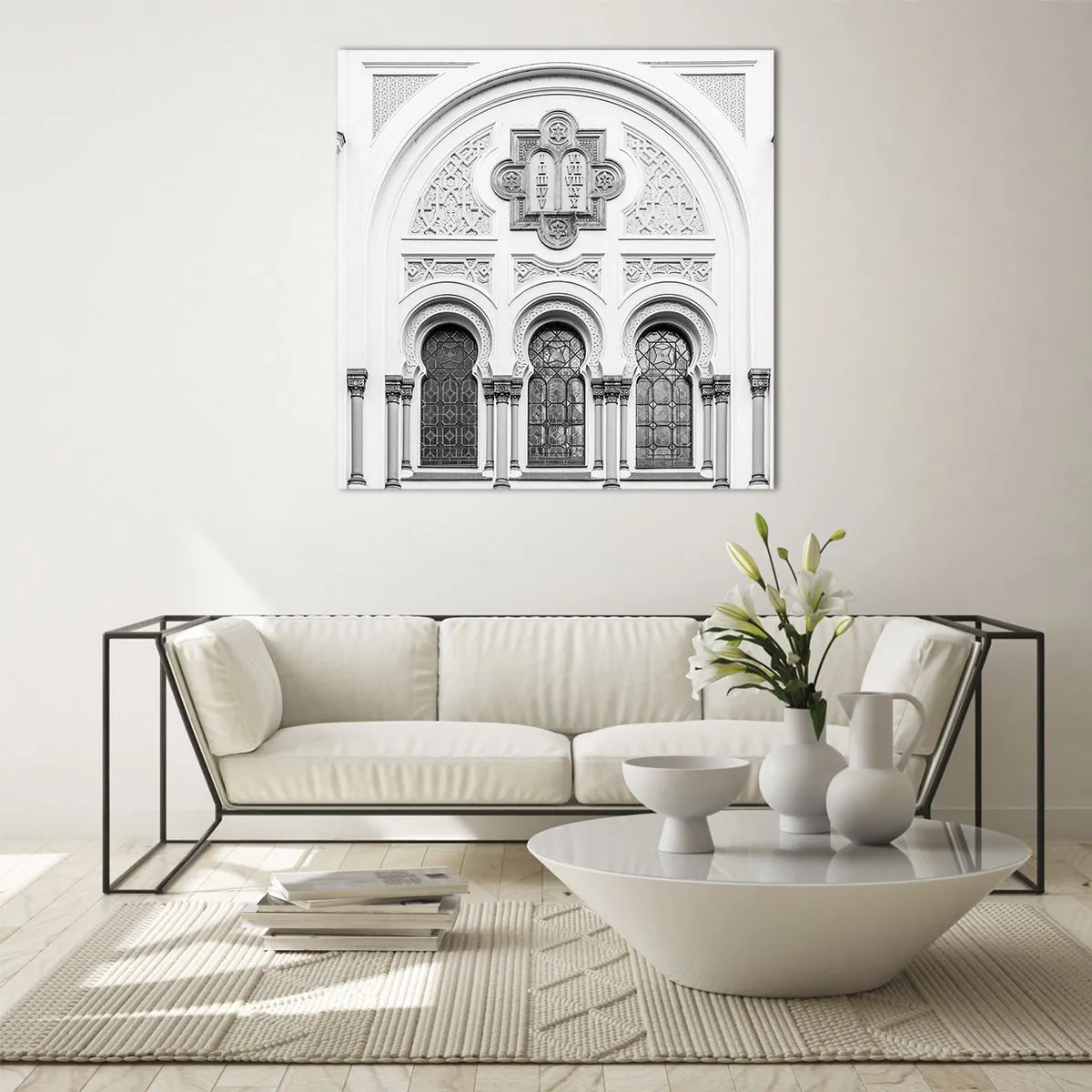 Tablou pe sticlă - La granița dintre culturi - 70x70 cm