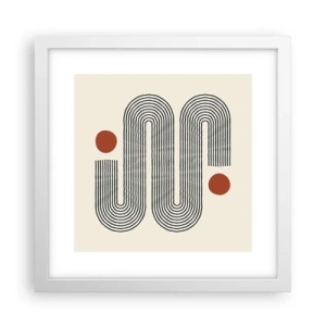 Poster în ramă albă - De la început până la sfârșit - 30x30 cm