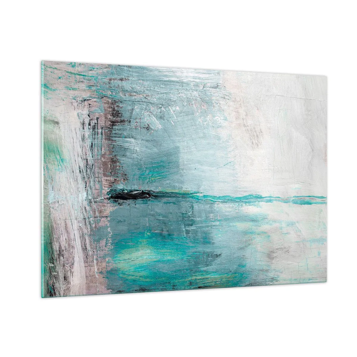 Tablou pe sticlă - Orizontal în albastru - 100x70 cm