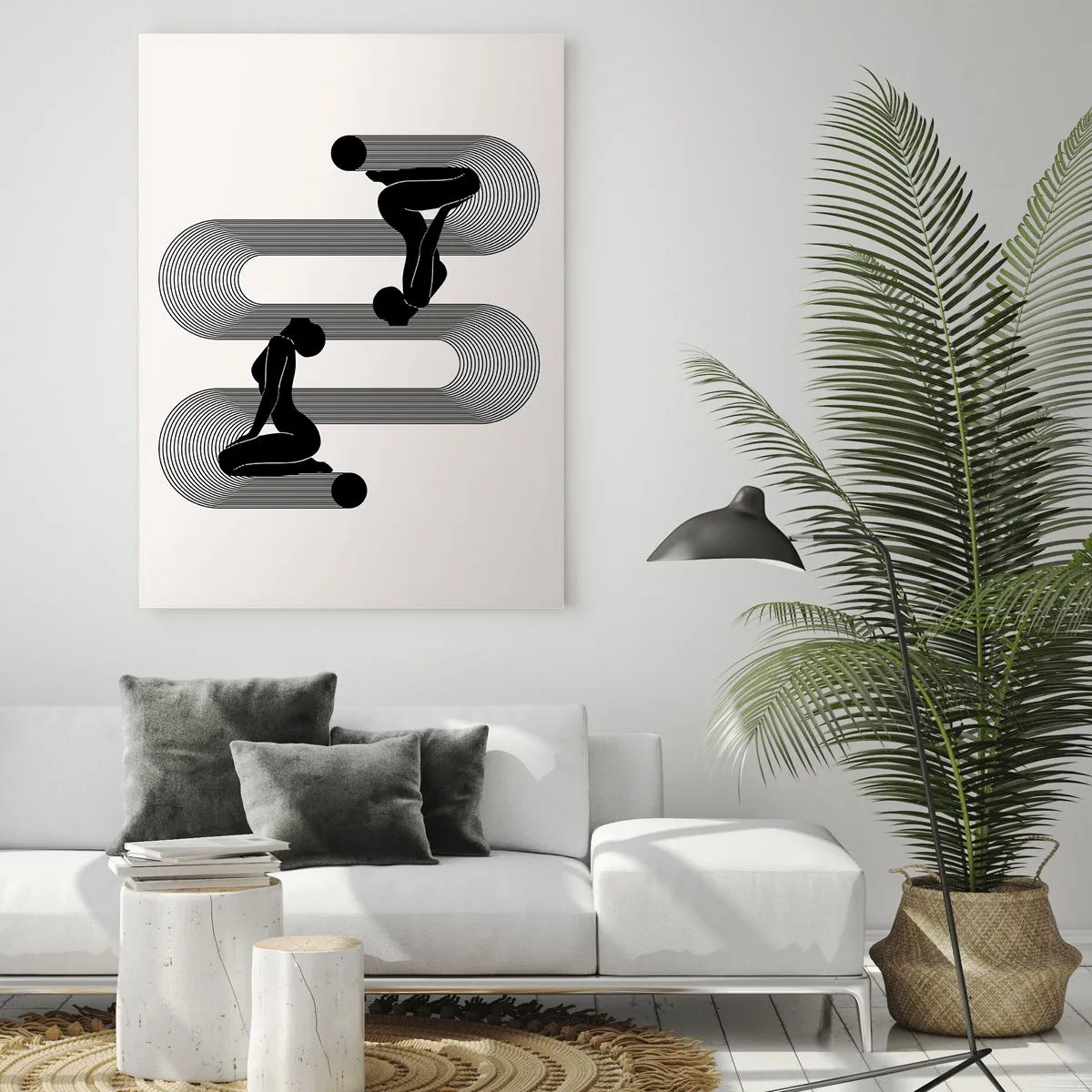 Tablou pe sticlă - Simetrie senzuală - 50x70 cm