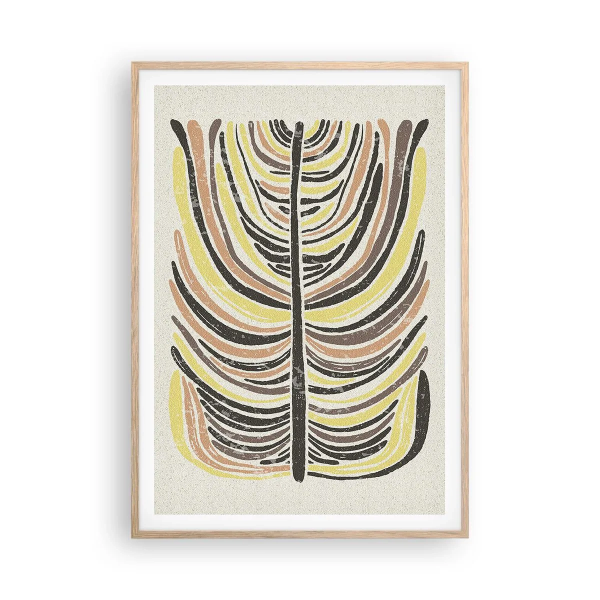 Poster în ramă de stejar deschis - Abstracția plină de viață - 70x100 cm