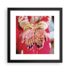 Poster în ramă neagră - Gata să prindă fericirea - 30x30 cm