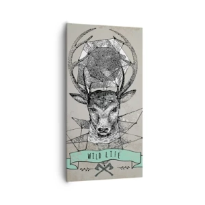 Tablou pe pânză - Viziunea Sfântului Hubertus - 65x120 cm