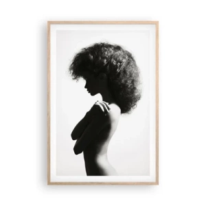 Poster în ramă de stejar deschis - Ca o floare pe o tulpină subțire - 61x91 cm