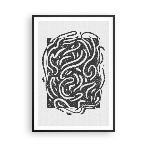 Poster în ramă neagră - Abstracție: dansul bucuriei - 70x100 cm