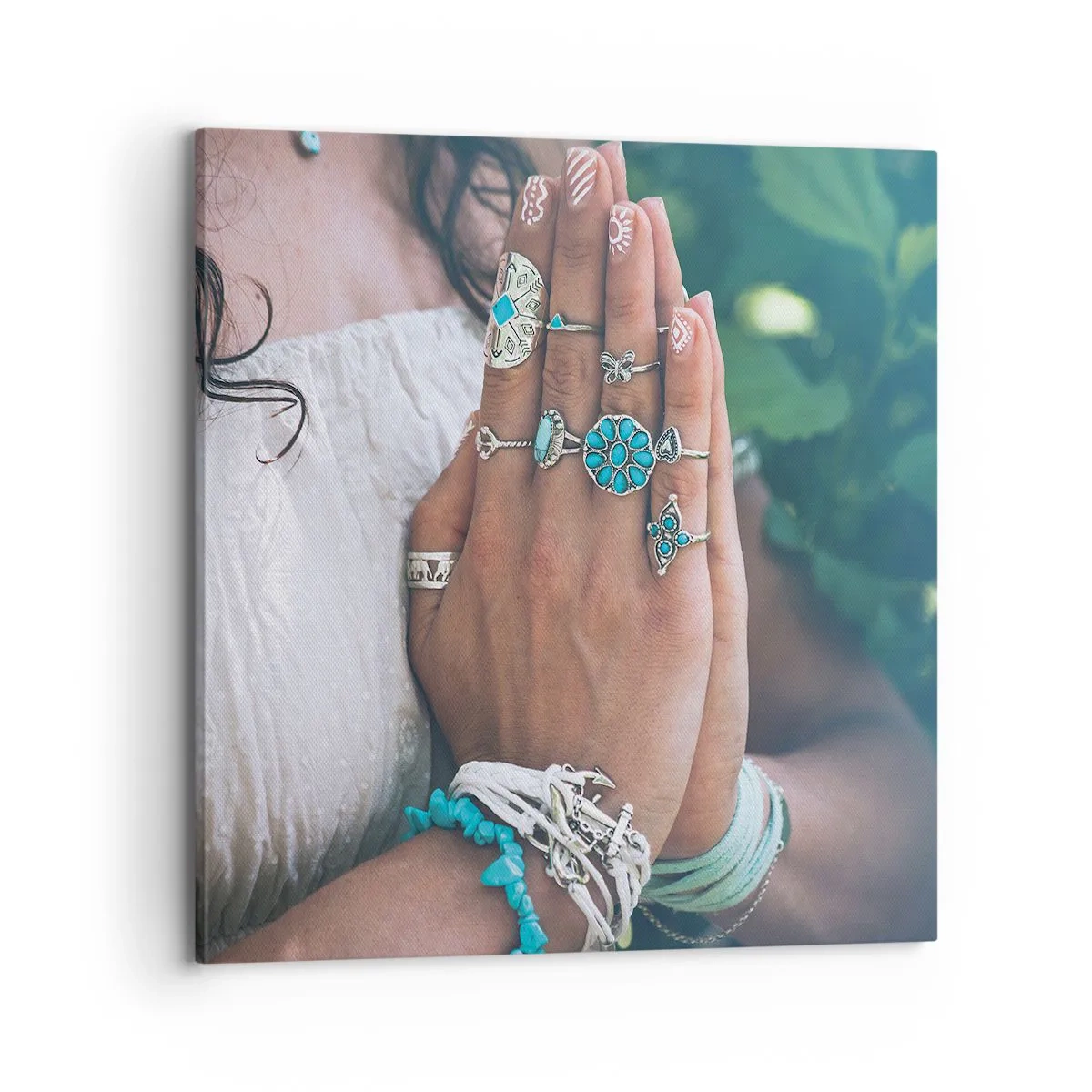 Tablou pe pânză - Bine ați venit în centrul ființei - 70x70 cm